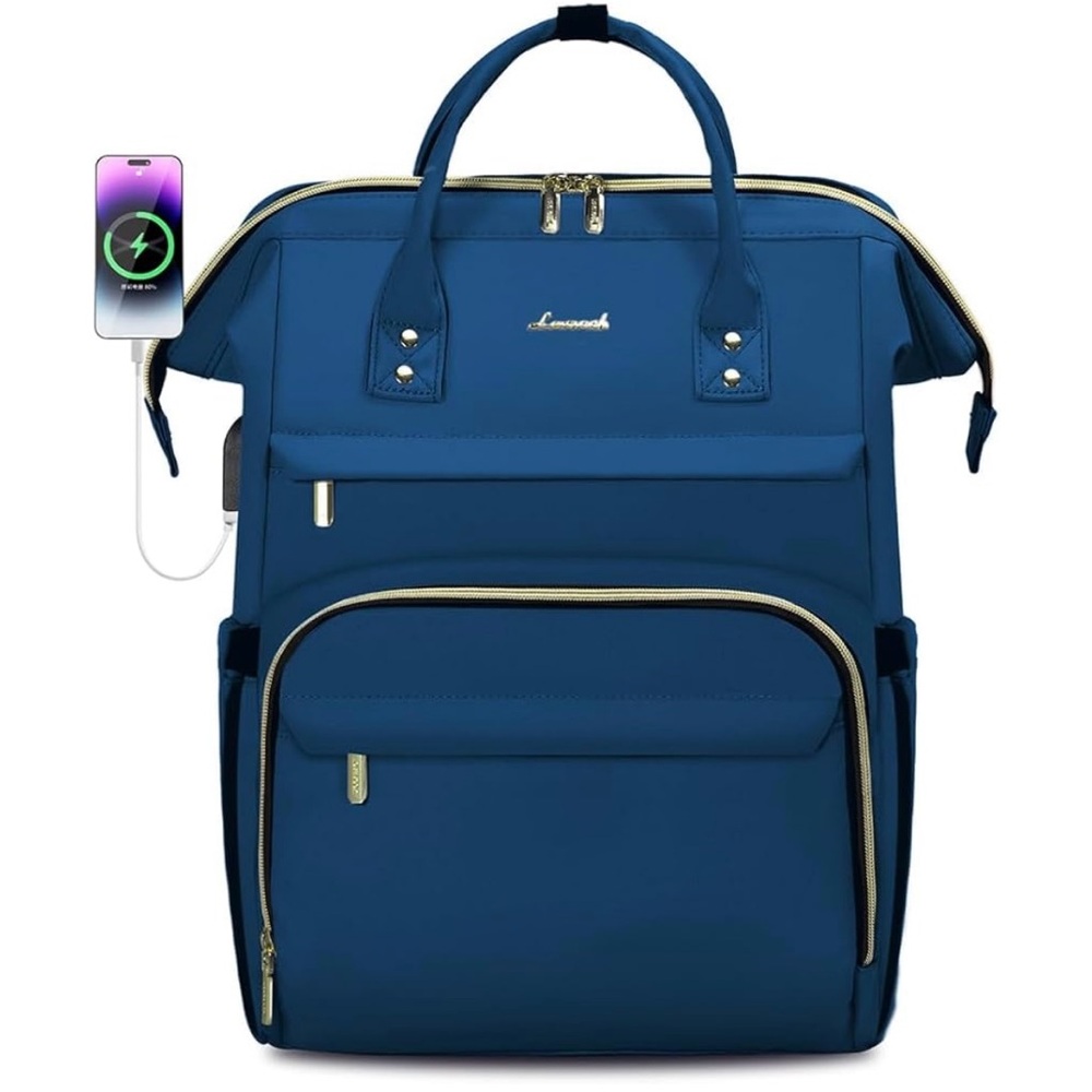 Lovevook 17 inch Blue Women's Backpack with USB Charging Port